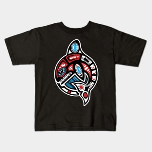 Orca Shamanic Animal Emblem Kids T-Shirt